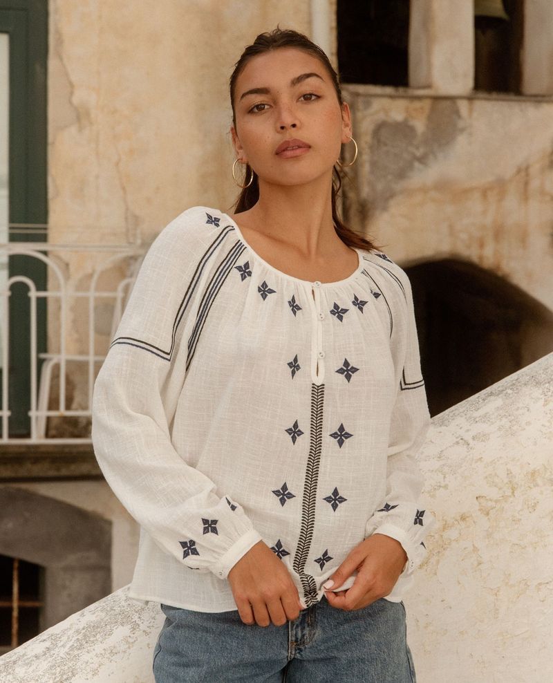 Eyelet Embroidered Blouse