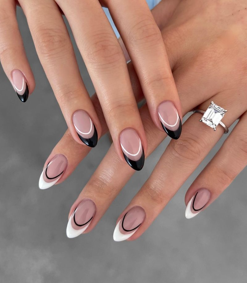 Double-Line French Tips