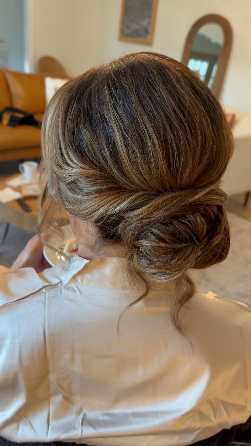 Face-Framing Tendrils With Bun
