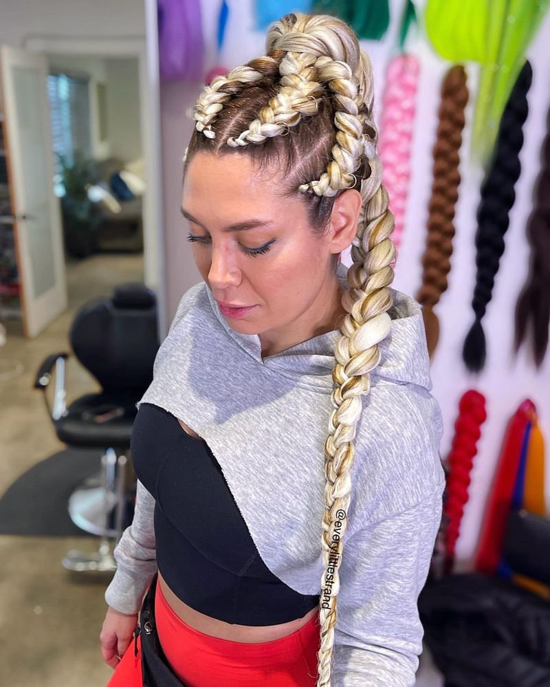 Braided Ponytail with Extensions