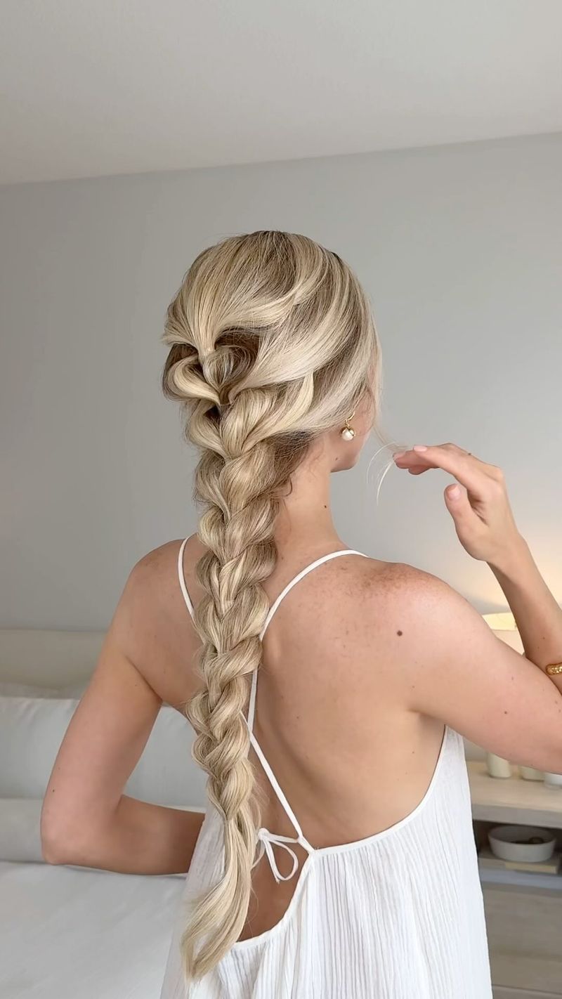 Braided Ponytail with Volume Crown