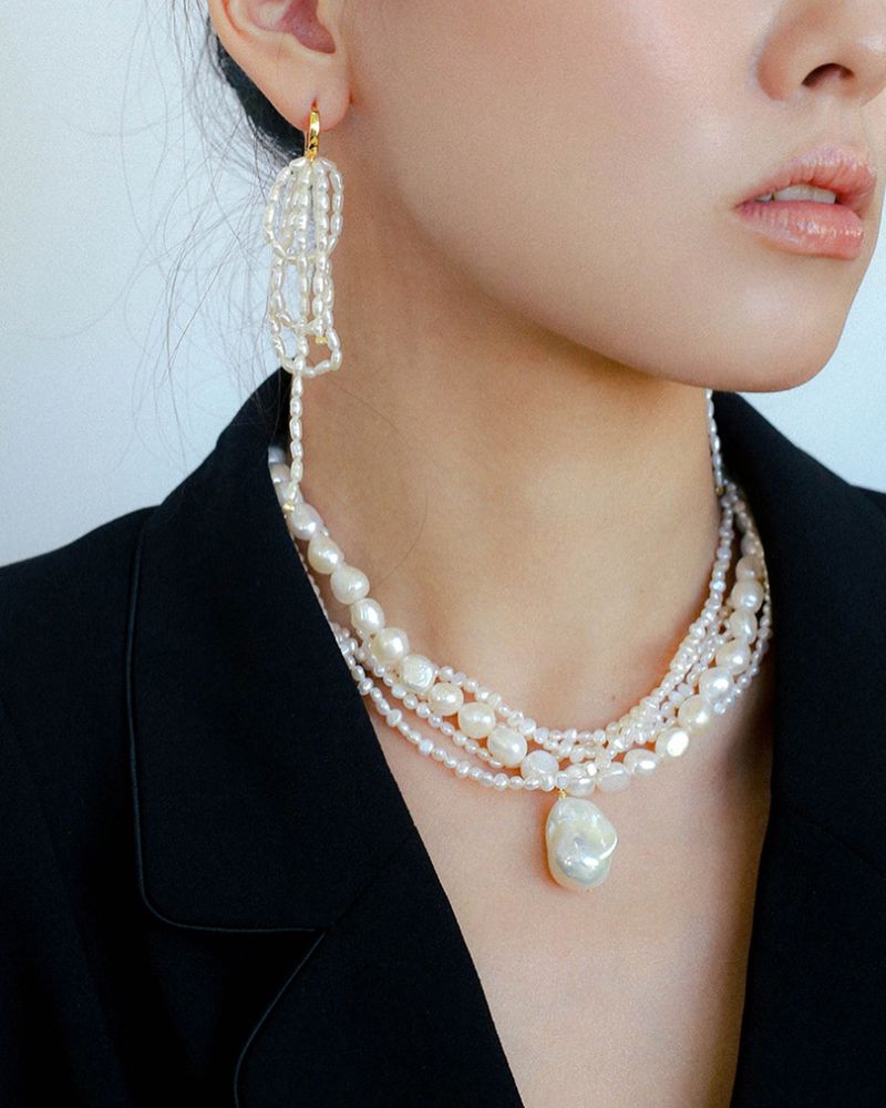 Layered Pearl Necklaces