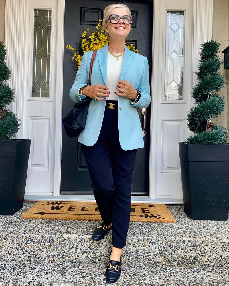 Pair an Oversized Blazer with Slim Trousers
