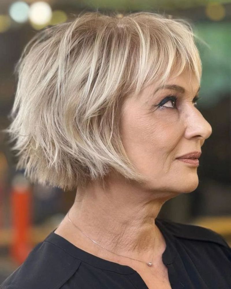 Layered Cut with Curved Fringe