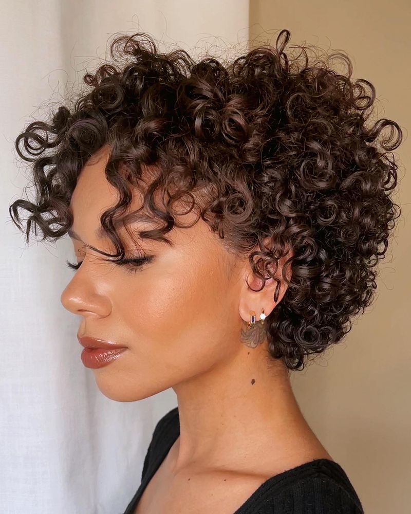 Cropped Curly Cut with Volume
