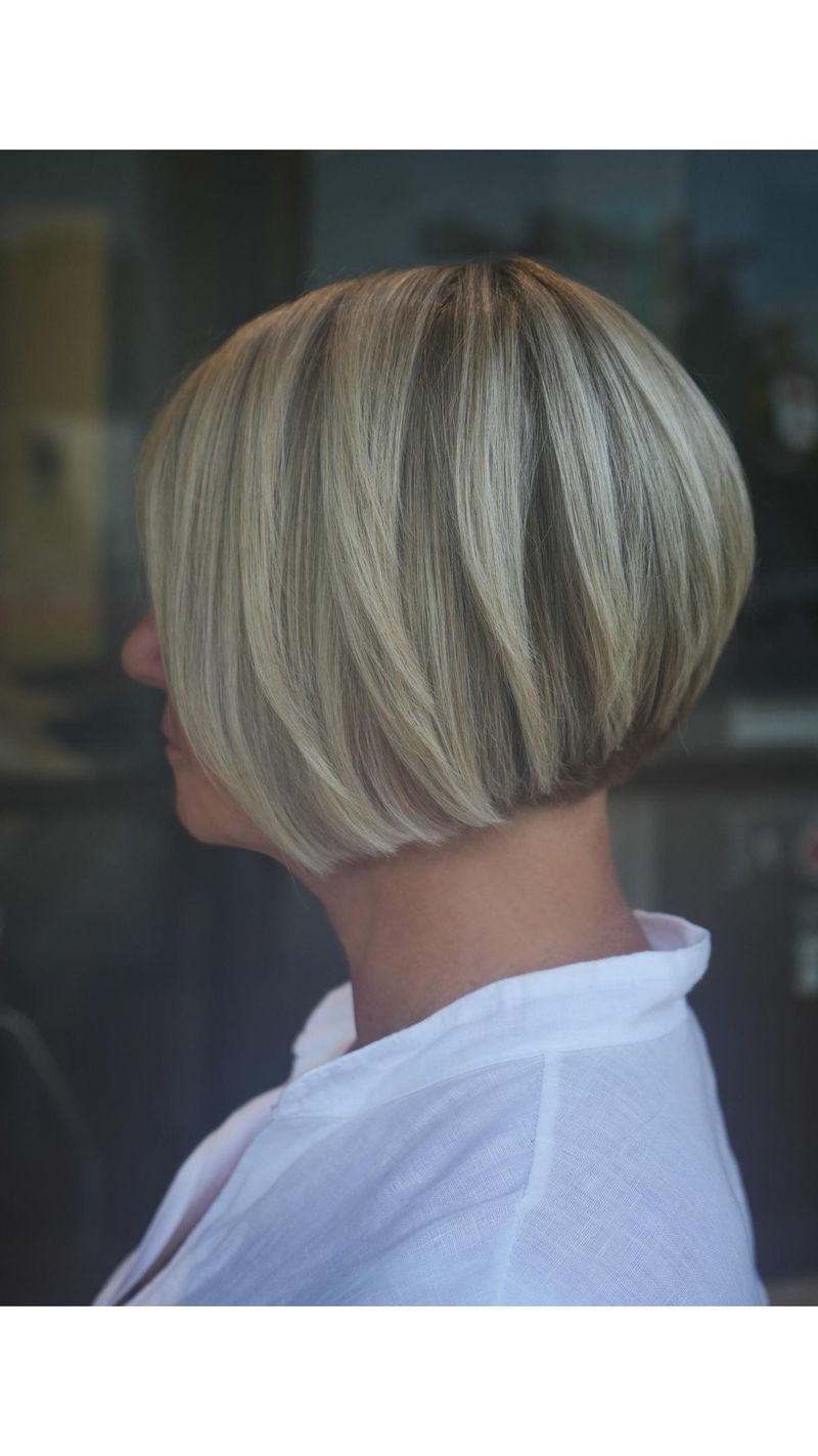 Chin-Length Angled Bob
