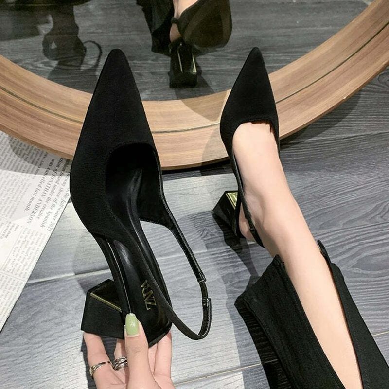 Block-Heel Pumps Under Two Inches