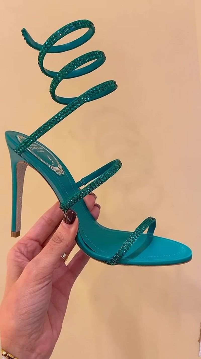 Satin Wrap Sandals
