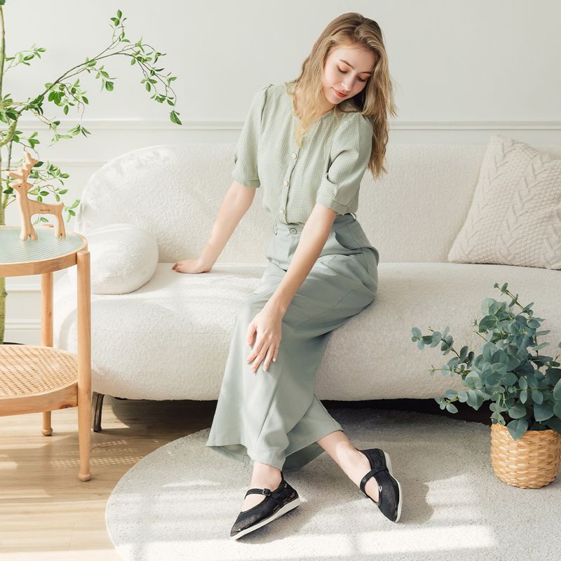 Faux Patent Leather Sandals - Synthetic Showdown