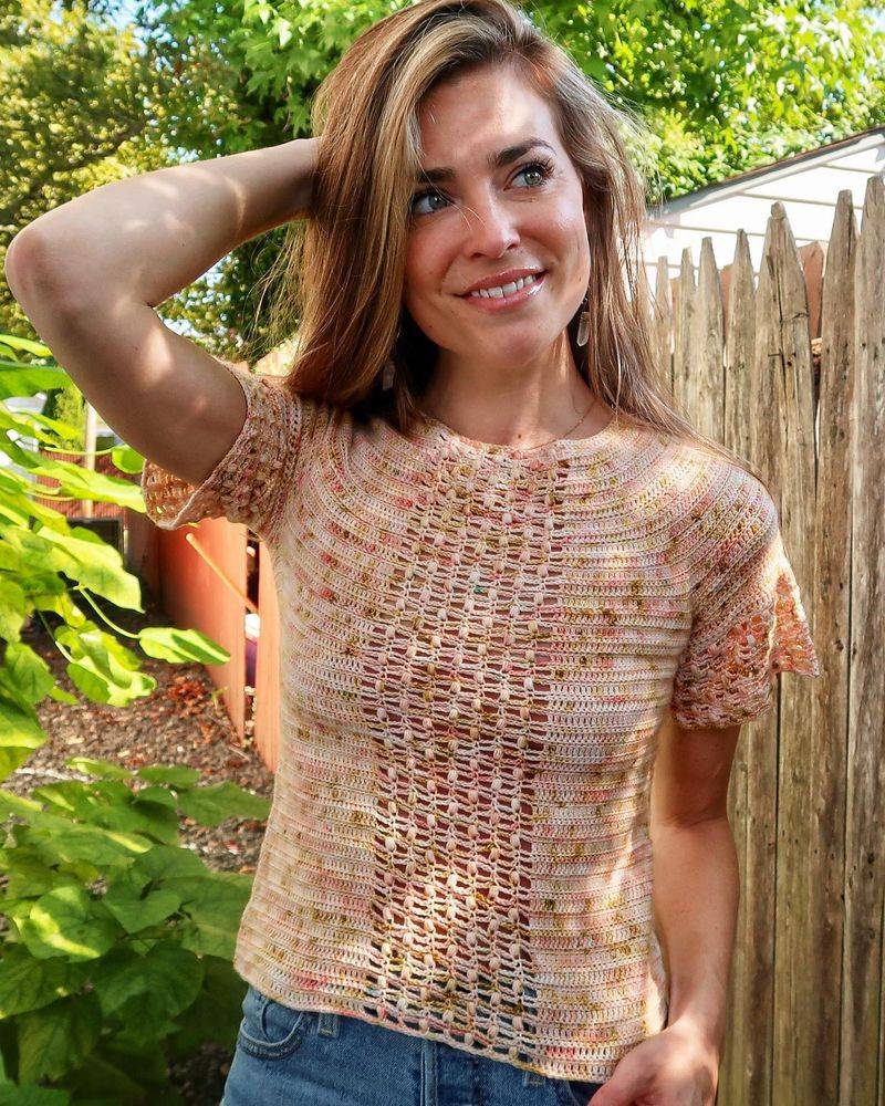 Crochet-Detail Blouse