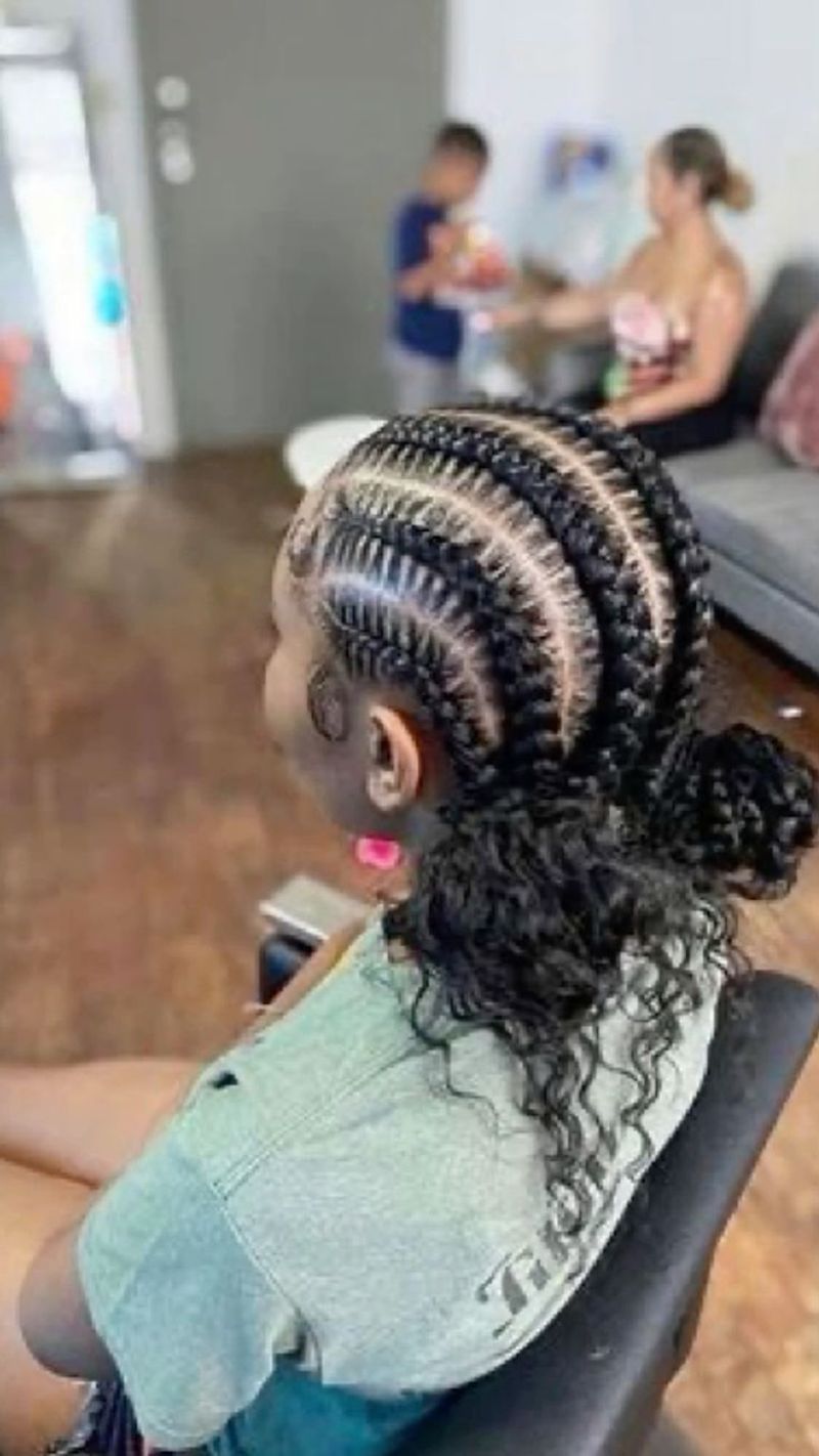 Mini Braids Into Bun
