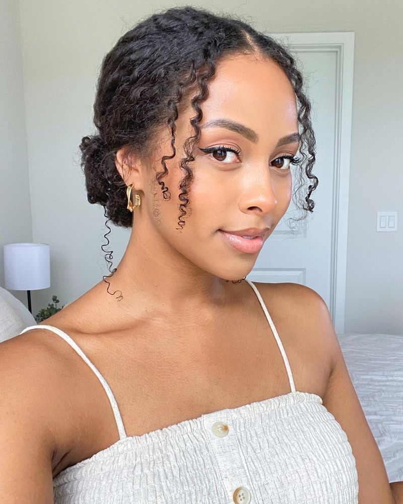 Curly Updo with Flat Twists