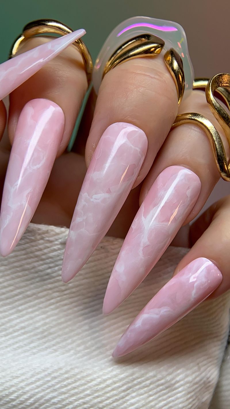 Pink and White Marble