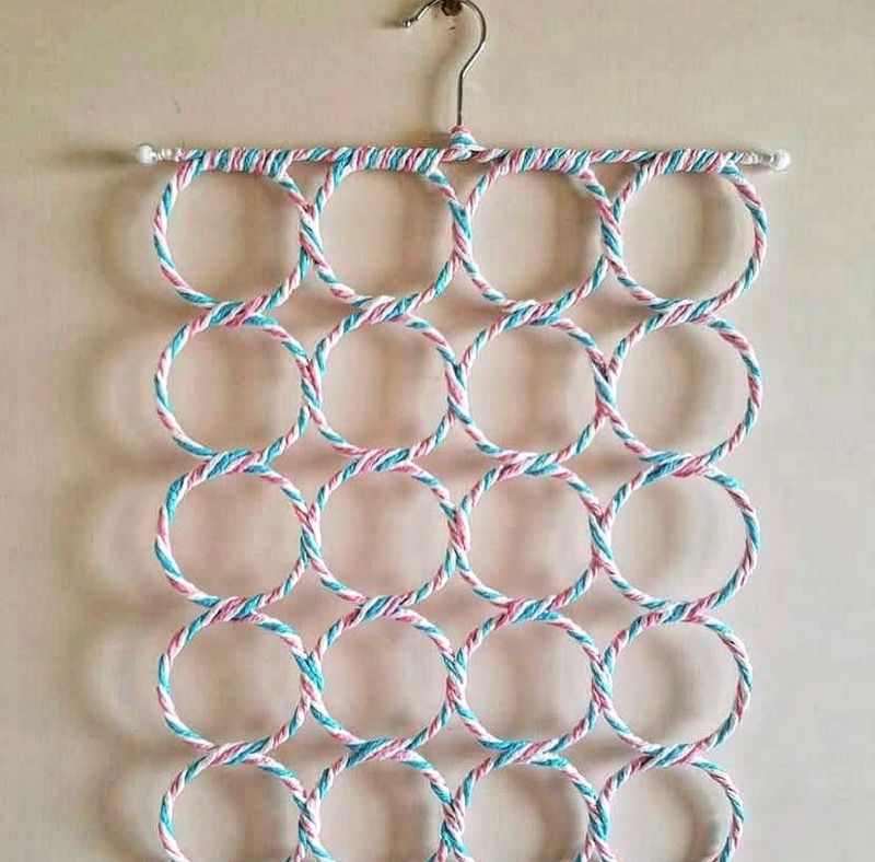 Shower Ring Scarf Organizer: No More Tangled Accessories