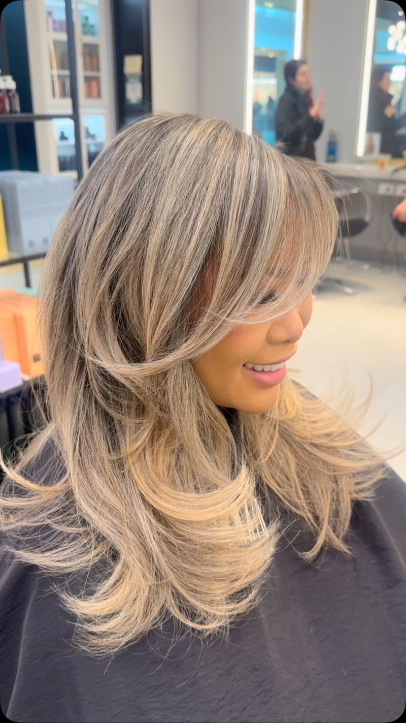 Side-Parted Long Layers