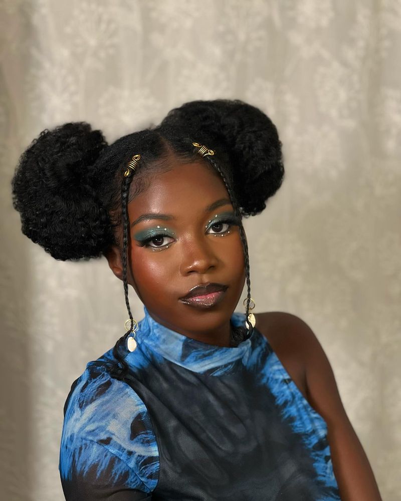 Braided Bun With Accessories