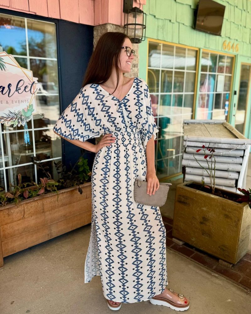 Belted Kimono-Style Dress