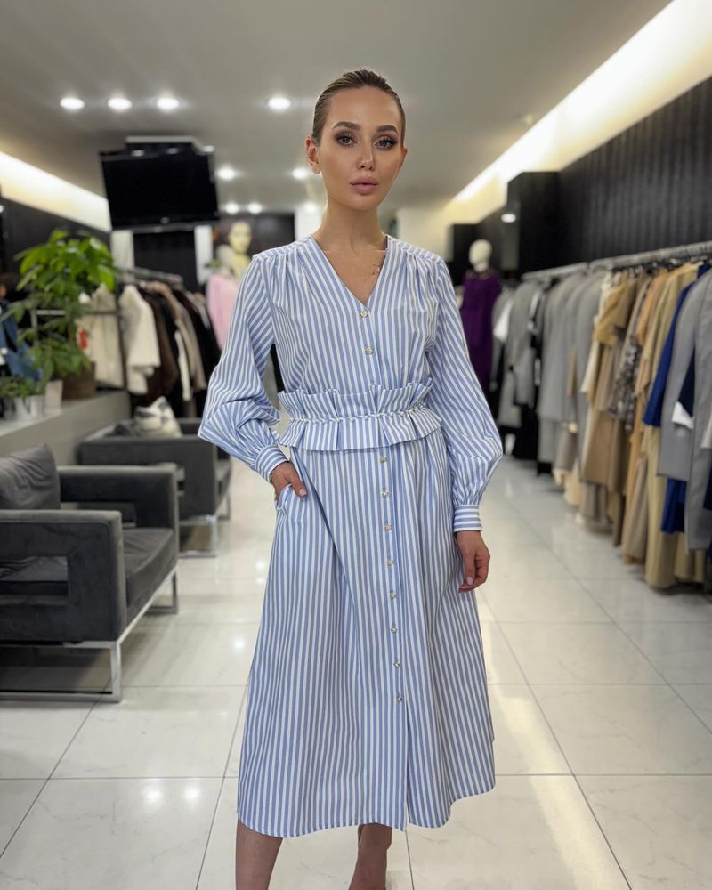 Printed Wrap Midi Dress
