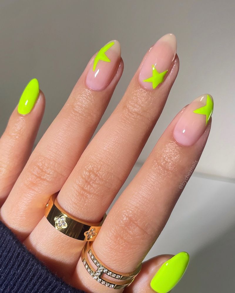 Neon Gradient Nails