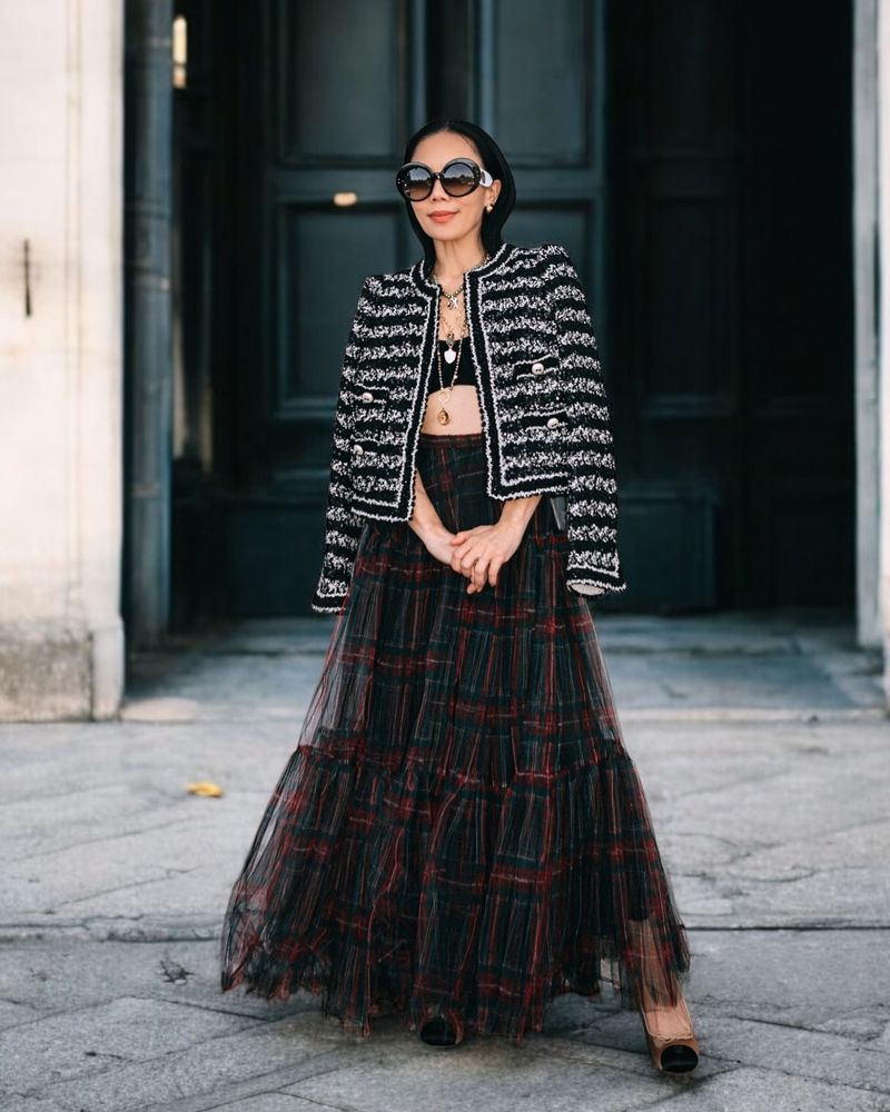 Flowy Maxi Skirt With Tucked-In Tee