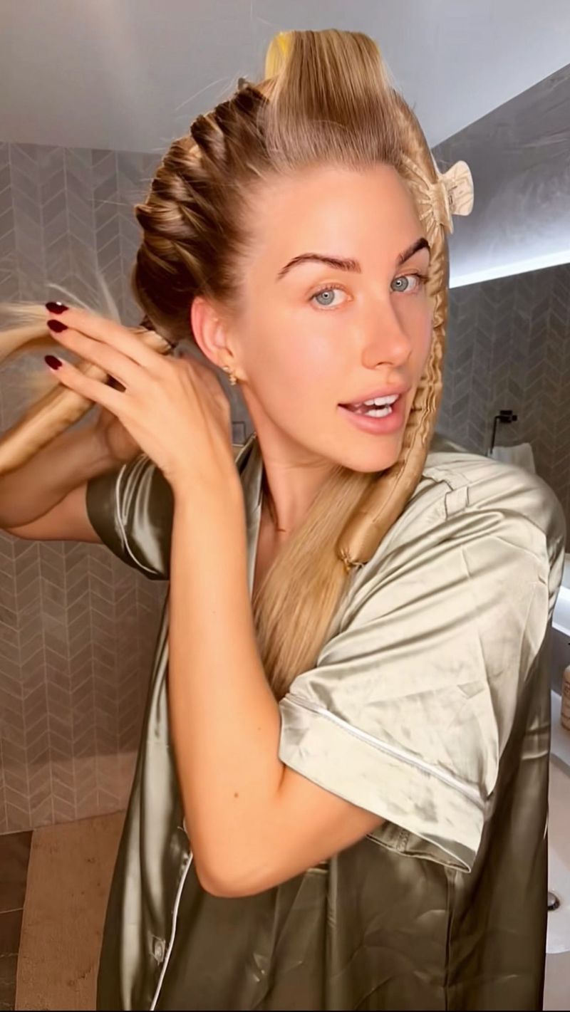 Sleep with a loose top knot