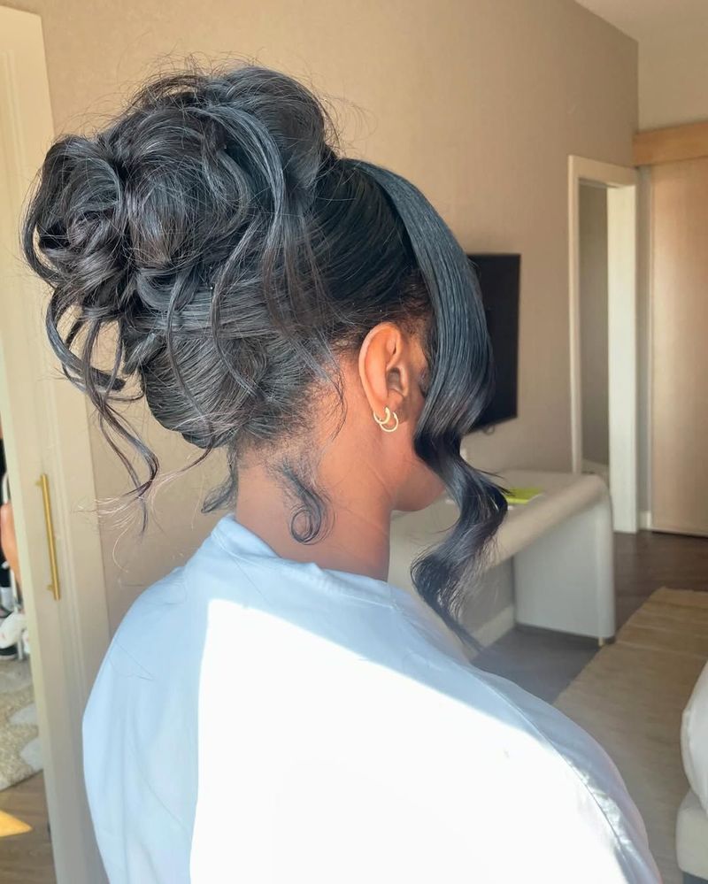 Updo With Spiral Curls
