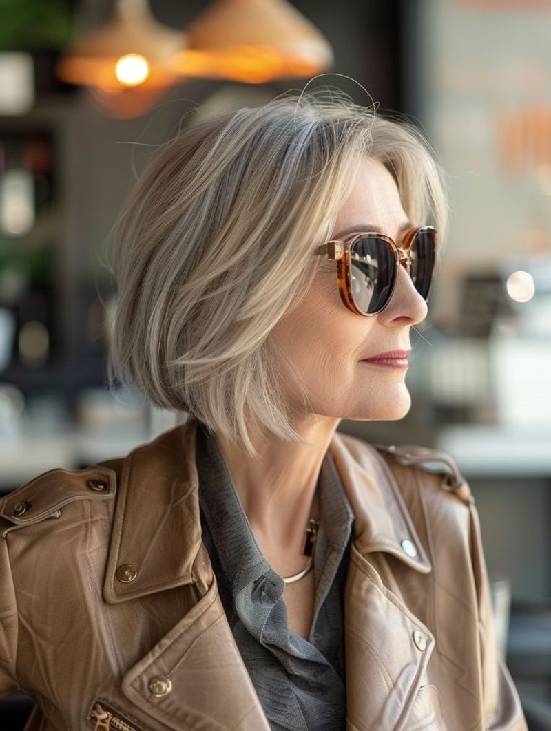Asymmetrical Bob with Longer Front