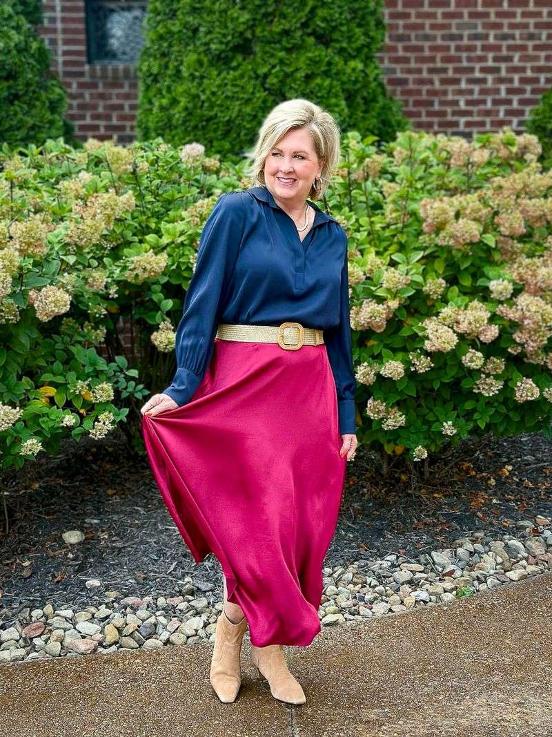 A-Line Midi Skirt