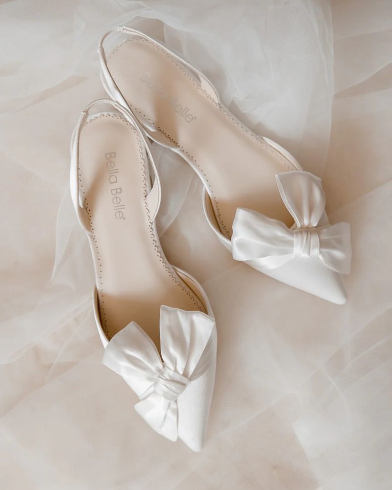 Block-Heel Mules with Bow