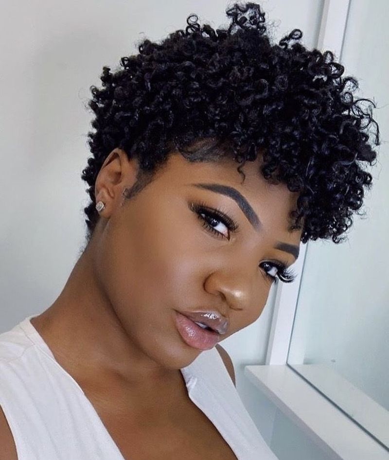 Curly Pixie with Part