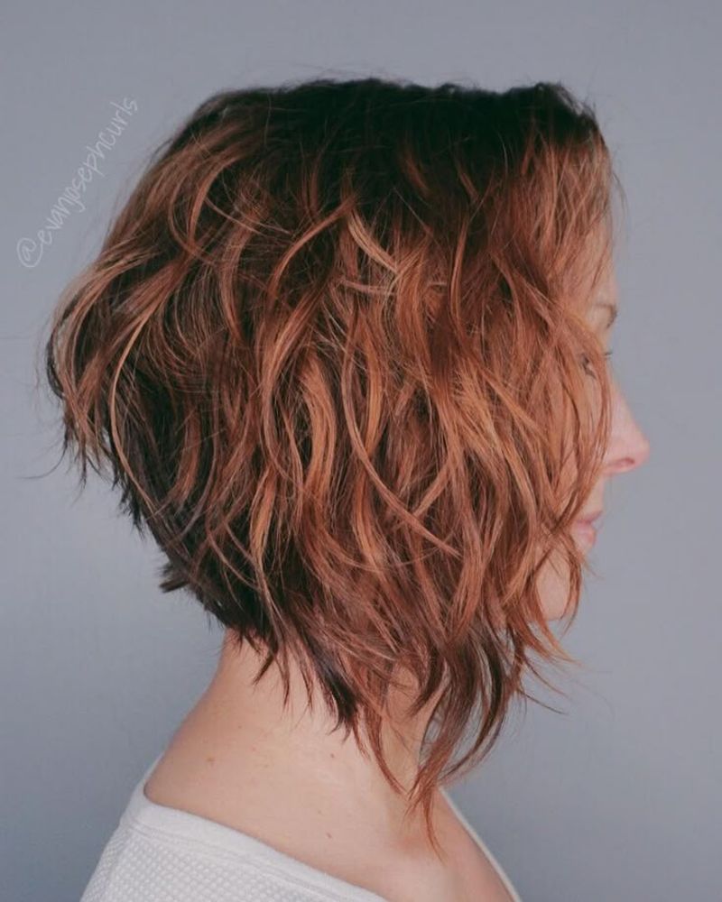 Stacked Curly Bob