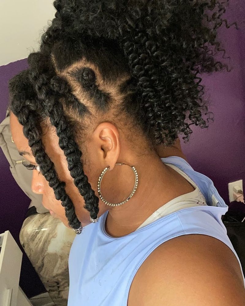 Twist-Out with Shaved Sides