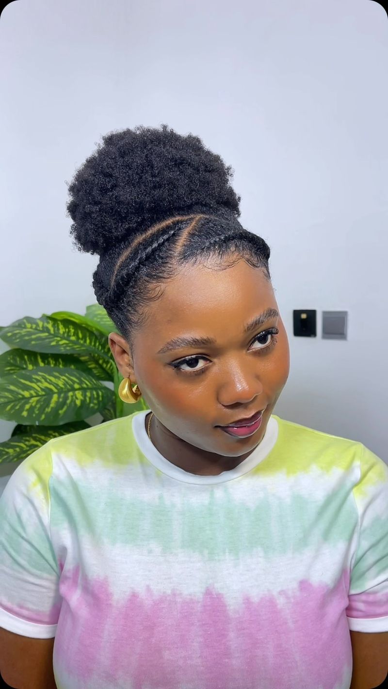 Half-Up Curly Puff