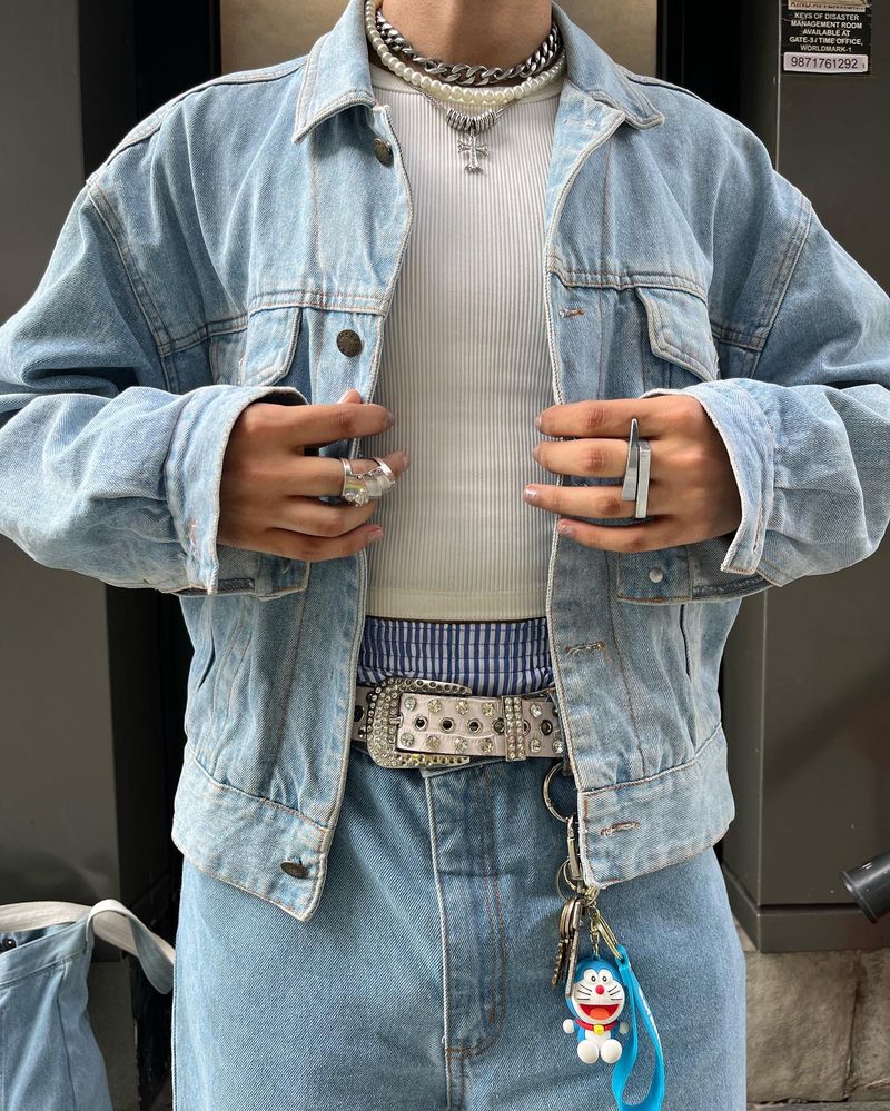 Monochrome Light Denim Outfit