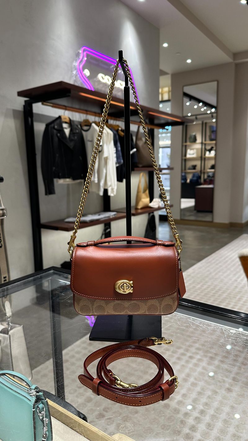 Coach Coated Canvas Signature Cary Shoulder Bag