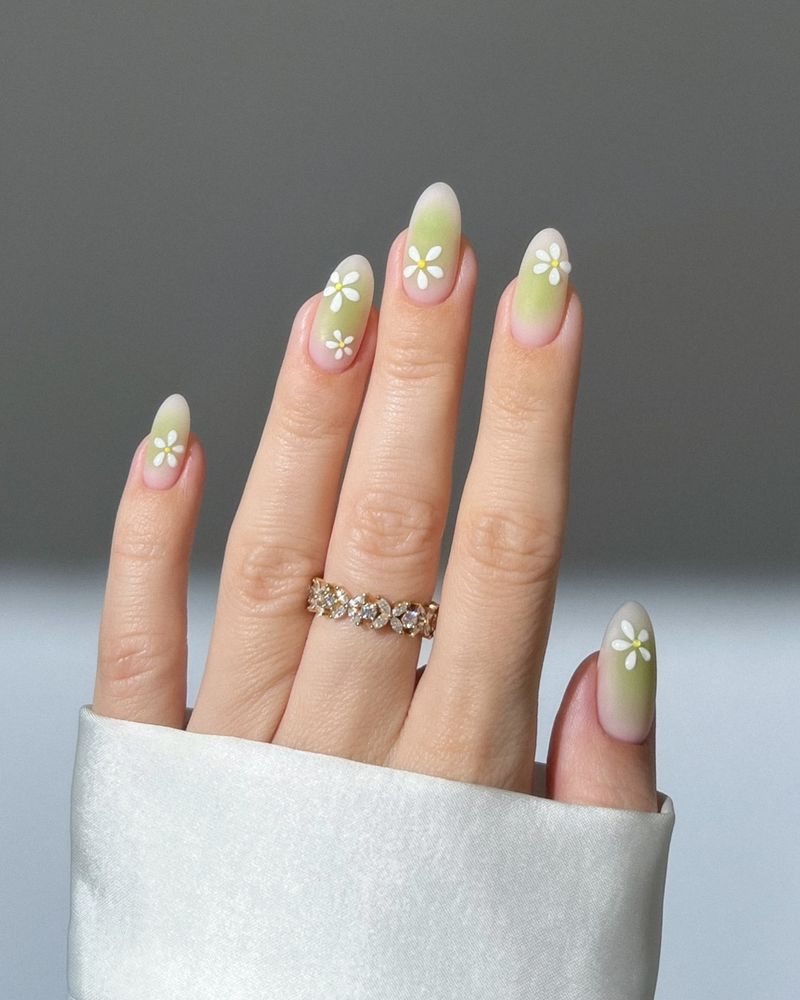 Lime Green French Tips