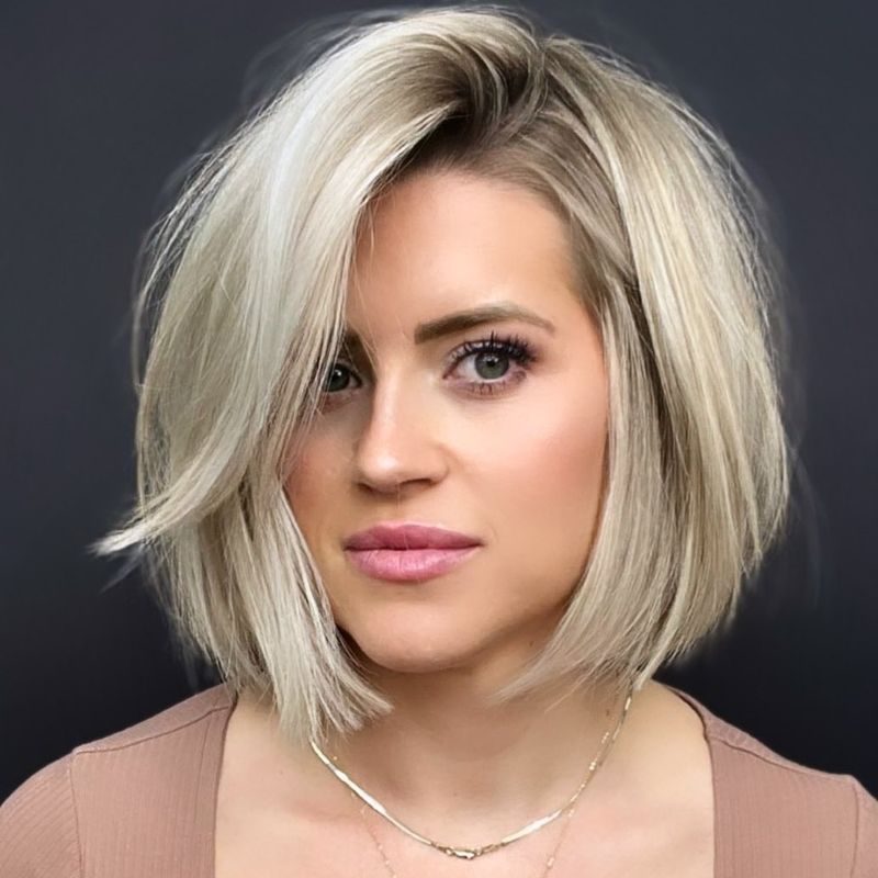 Helmet-Style Bob With Rounded Ends