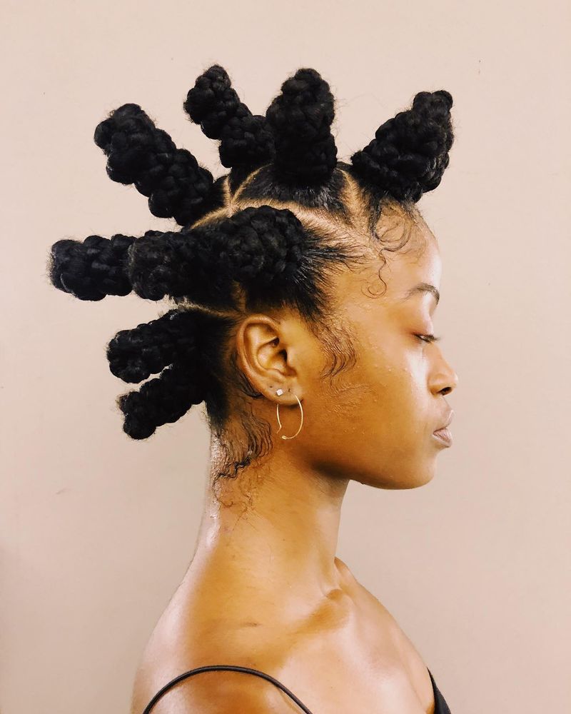 Bantu Knot Updo