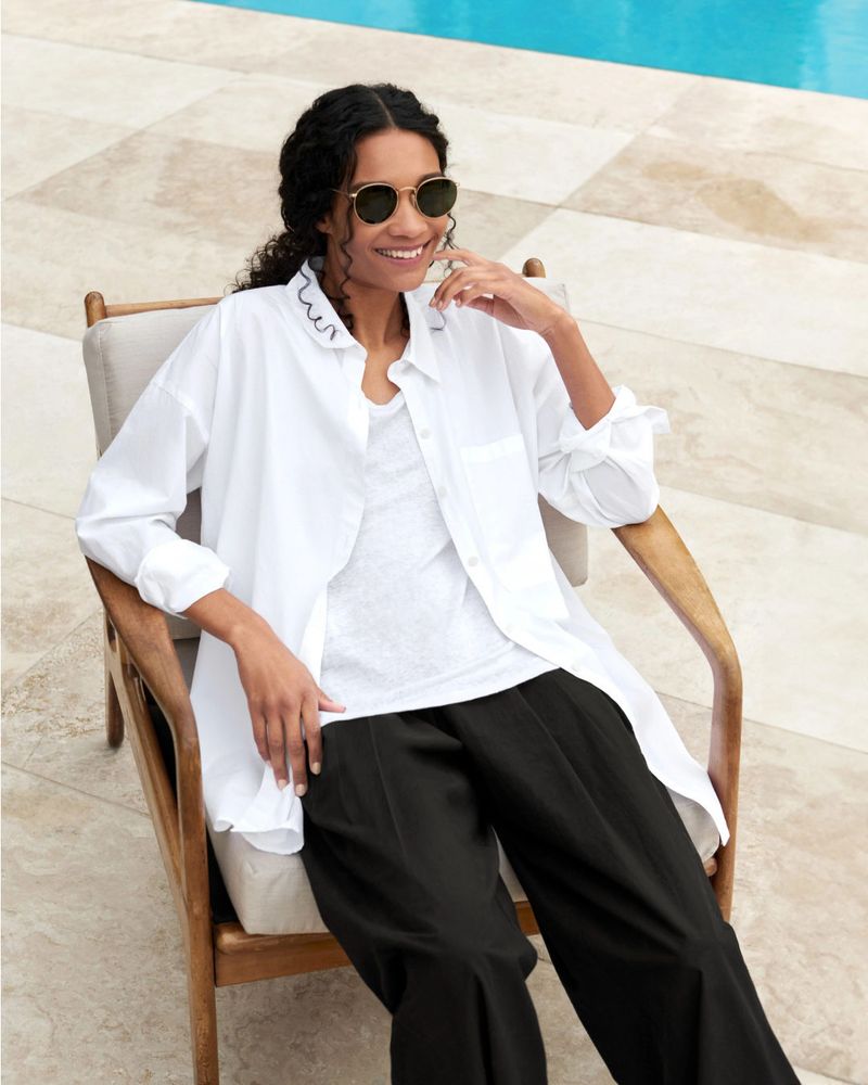 Collared Poplin Dress: Crisp Perfection