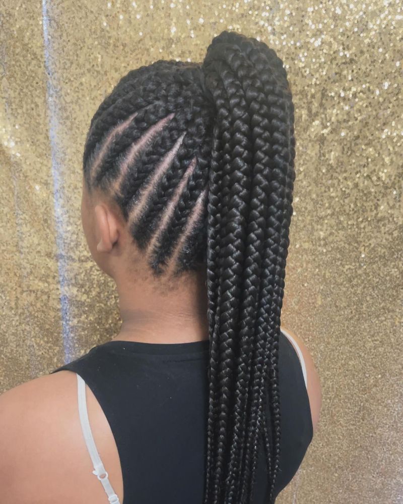 High Braided Ponytail