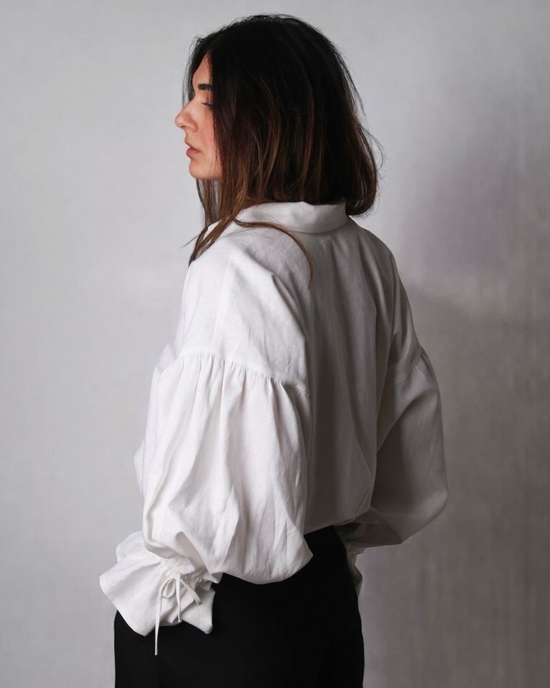 Linen Button-Down Blouse