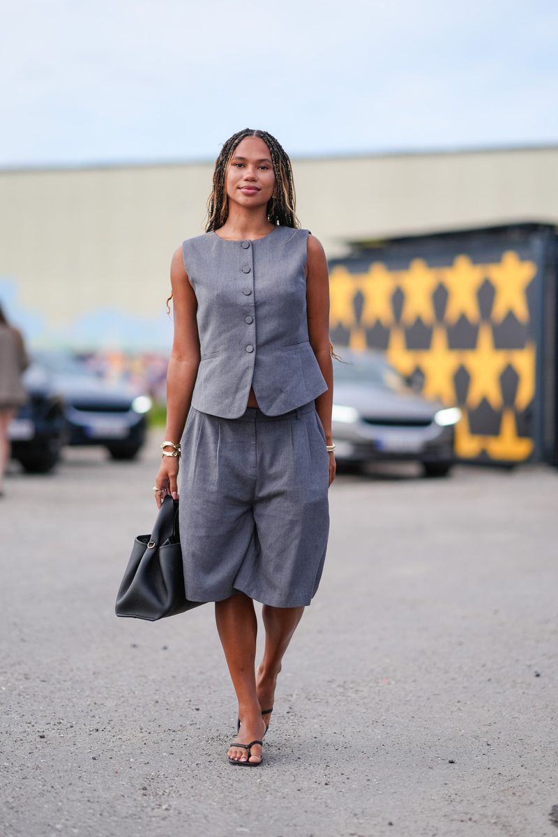 Long Vest + Tailored Shorts