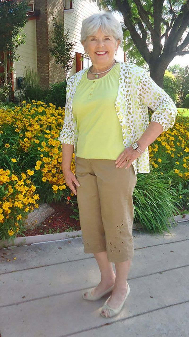Cropped Chinos With Lightweight Button-Down