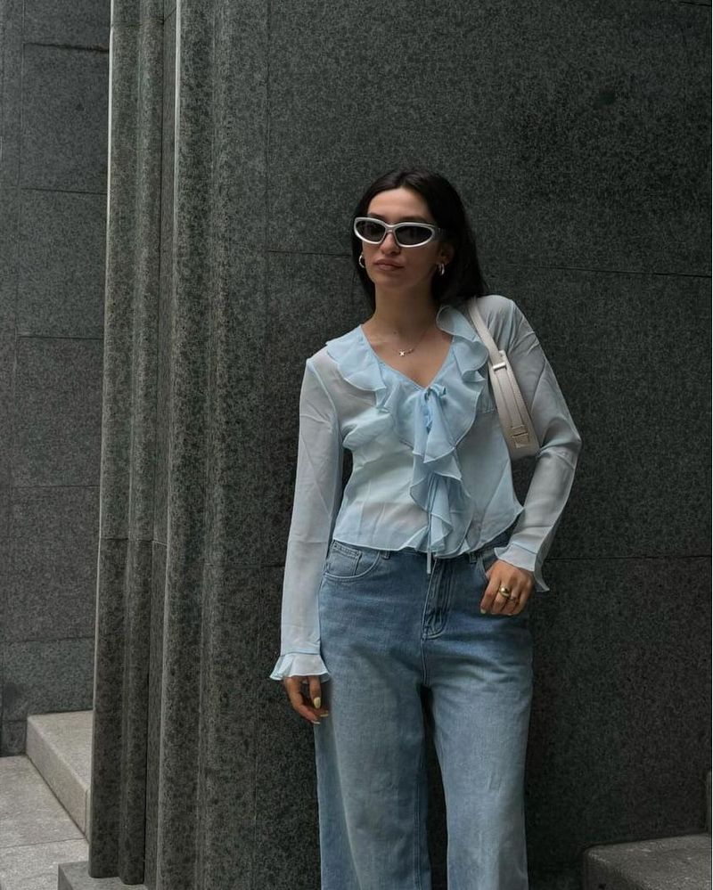 V-Neck Chiffon Blouse