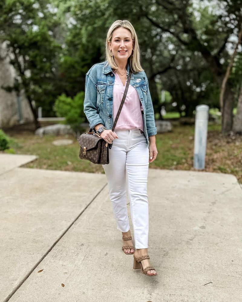 Embellished Denim Jacket & Ankle-Crop Jeans