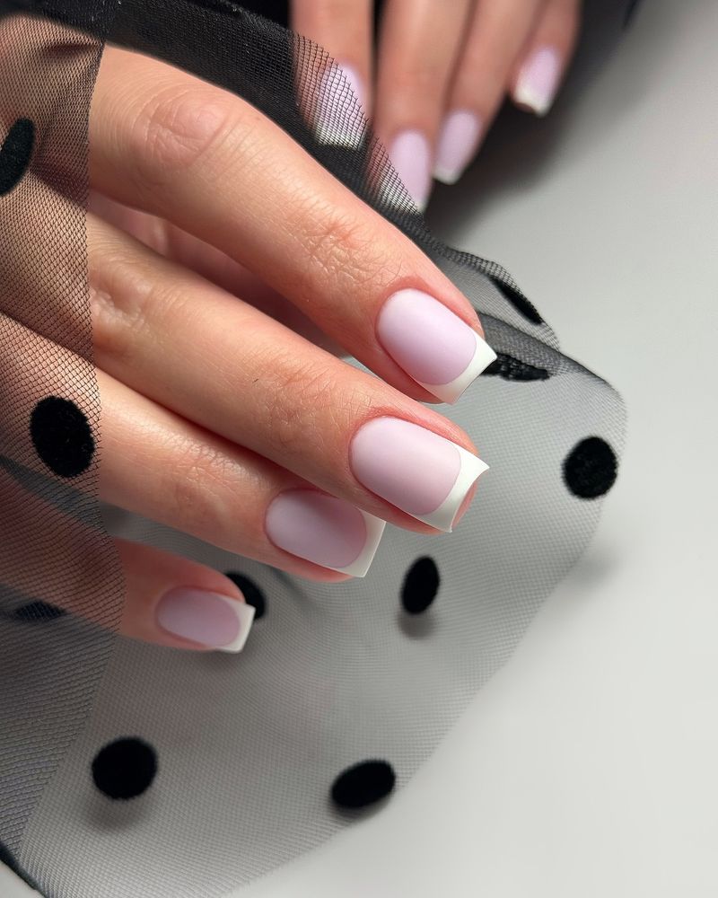 Matte French Manicure