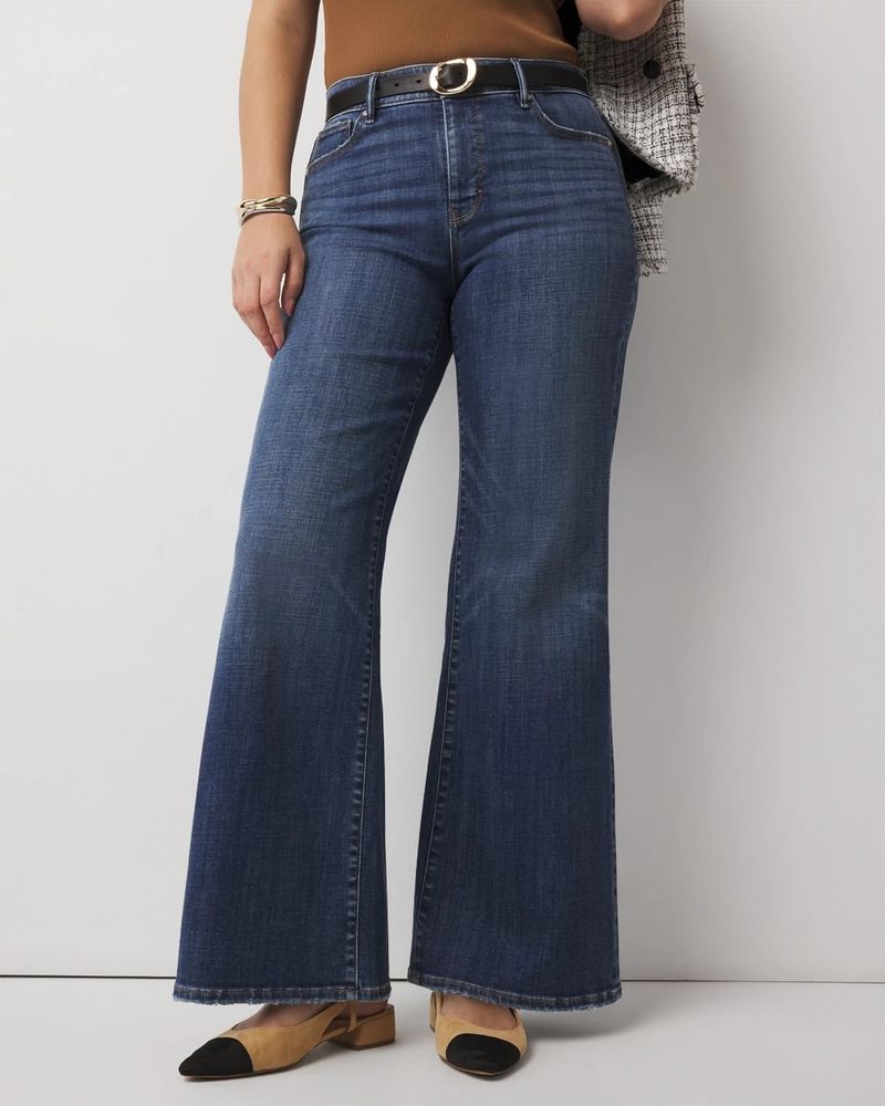 Kitten Heels With Wide-Leg Jeans: The Disappearing Act
