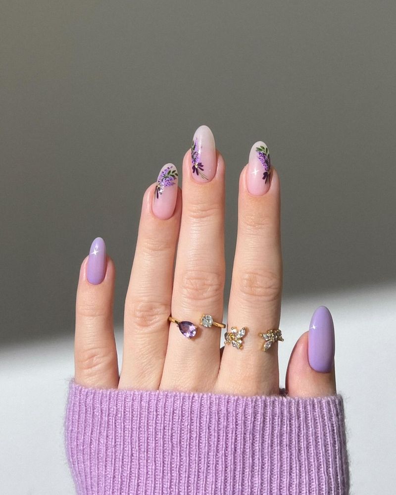Lavender Glitter Fade