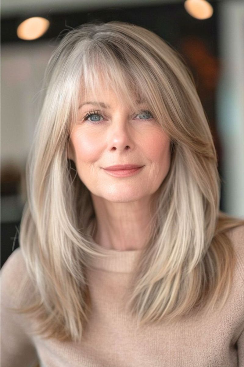 Wispy Bangs with Straight Cut
