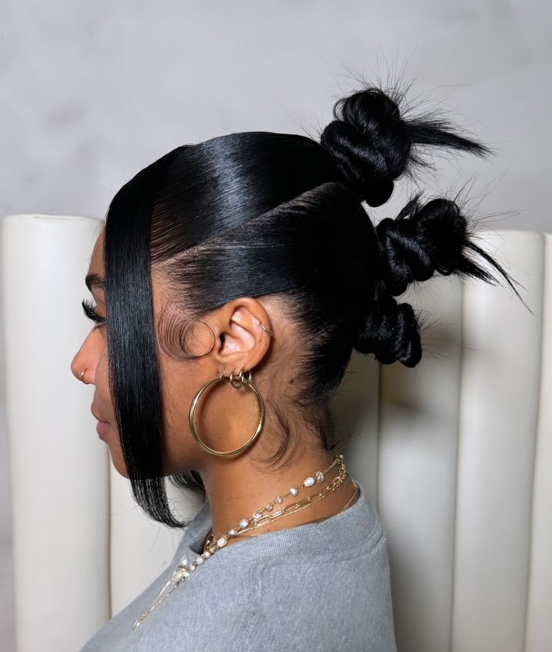 Top Knot With Baby Hairs